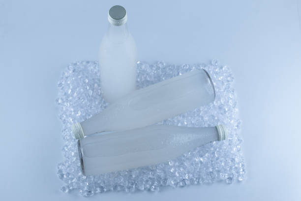 istock A white bottle with a soda drink on ice isolated. 1400134114