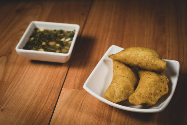 istock Colombian empanada with spicy sauce 1400134574