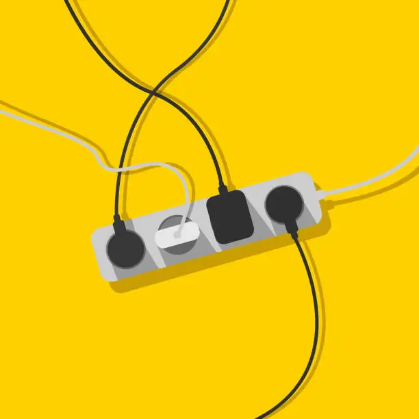 Vector illustration of Extension cord