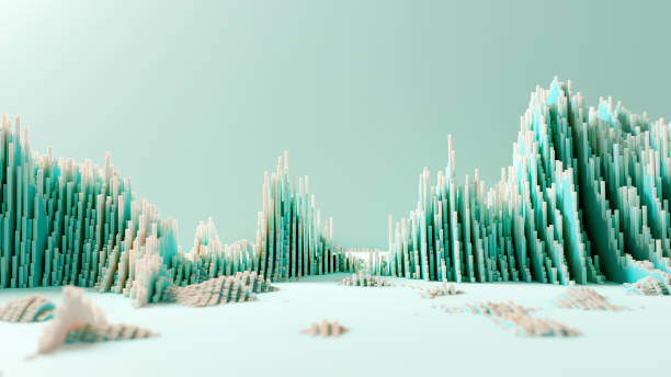 3D landscape stock photo