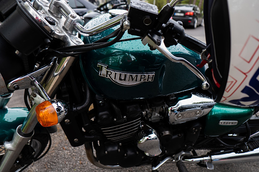 Pärnu, Estonia - 05.21.2022: Estonian Motorcycle Season Opening. Triumph Legend 900.