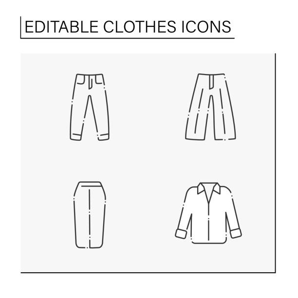 illustrations, cliparts, dessins animés et icônes de ◦» ñ ðð1/2ñðμñð1/2ðμñð ° - skirt consumerism jeans pants