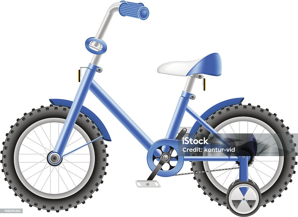 Bambini in bicicletta per un bambino Illustrazione vettoriale - arte vettoriale royalty-free di Attività