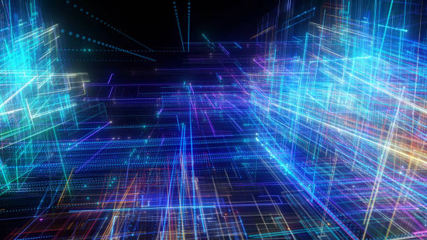 istock Digital waves flowing throug space. 4G, 5G internet. Radio waves. Satellite transmition. 1400143052