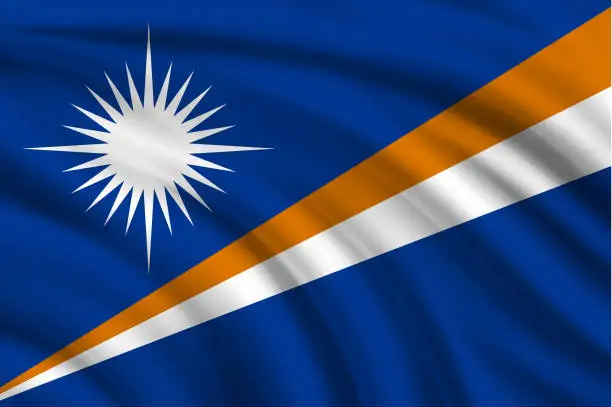 Vector illustration of Flag of Marshall Islands