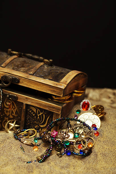 istock Buried Pirates Treasure Chest 140014930