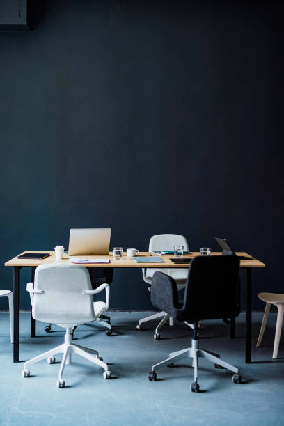 istock Interior Of Modern Dark Office Space 1400152835