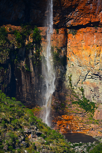 The Cachoeira do Tabuleiro, the tallest waterfall in Minas Gerais, located near the town of Conceição do Mato Dentro, Brazil