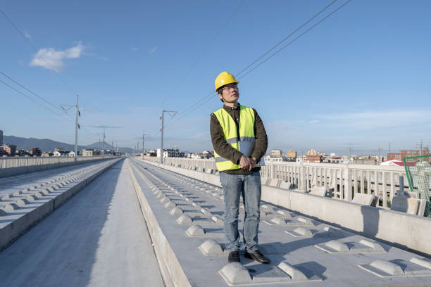 istock An Asian male engineer works on an unfinished railway site 1400158783