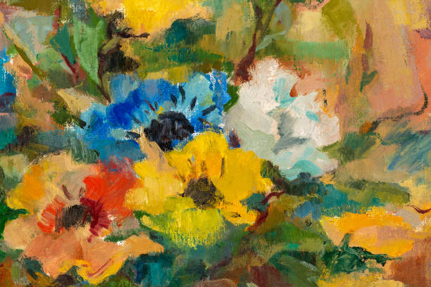 istock Impressionist Flowers Bouquet Oil Painting 1400166188
