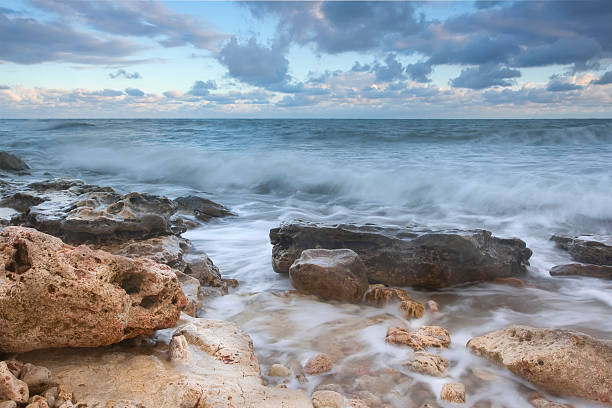 istock Beautiful rocky sea beach 140017117