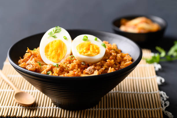 istock Korean kimchi fried rice with boiled egg 1400172894