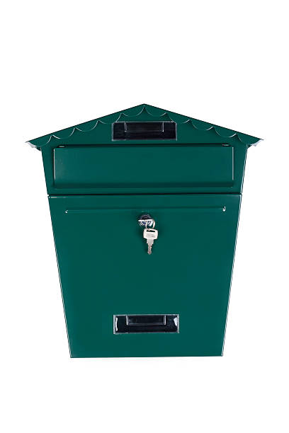 зеленый ящик (обтравка включены - mailbox mail junk mail opening стоковые фото и изображения
