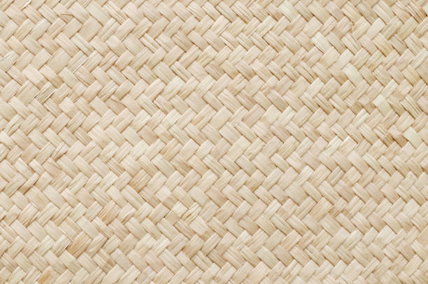 istock Pattern of reed weaving mat with vintage style for background and design art work. 1400180015