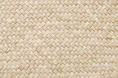 istock Pattern of reed weaving mat with vintage style for background and design art work. 1400180015