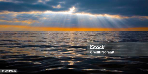 Ocean Sunrise Stock Photo - Download Image Now - Beauty, Beauty In Nature, Cloud - Sky
