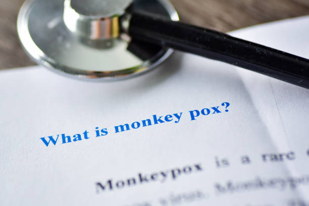Monkey pox outbreak Monkey pox information sheet and vaccine erythema nodosum stock pictures, royalty-free photos & images