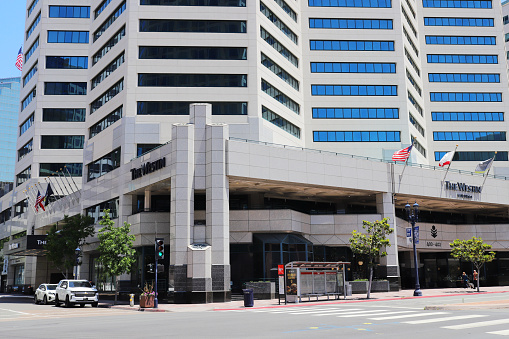 San Diego, California, USA - May 29, 2022: Westin Hotel at Downtown San Diego.