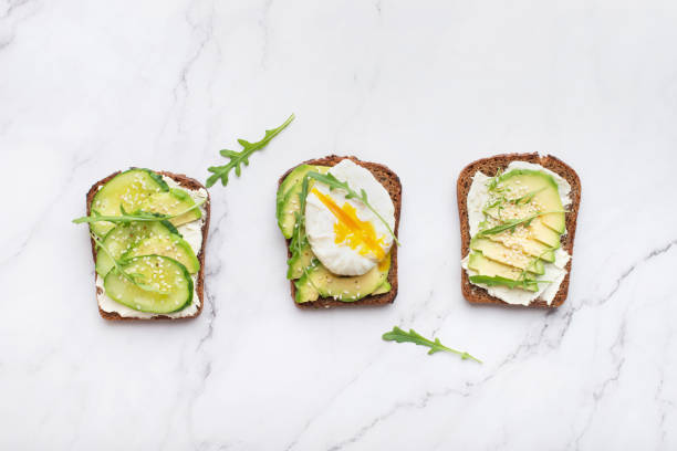 istock toasts with different fillings on a white background 1400186887