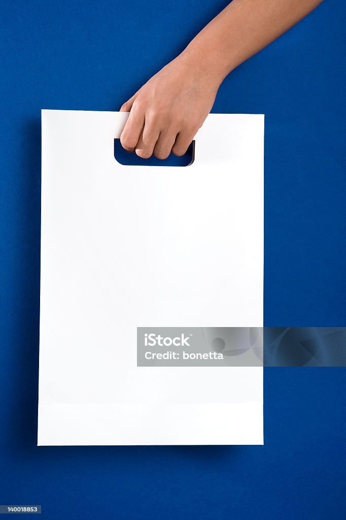 Saco de Papel branco - Foto de stock de Gêneros alimentícios royalty-free