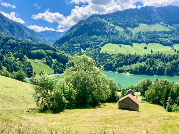 istock Swiss - canton of fribourg- chatel de montsalvens 1400193479