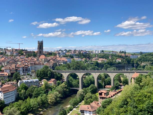 istock Swiss - Fribourg- town 1400193519
