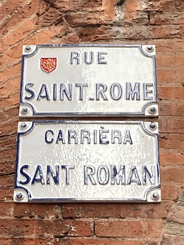 France- Toulouse- Rue Saint Rome - the most important and main street in Toulouse with shops