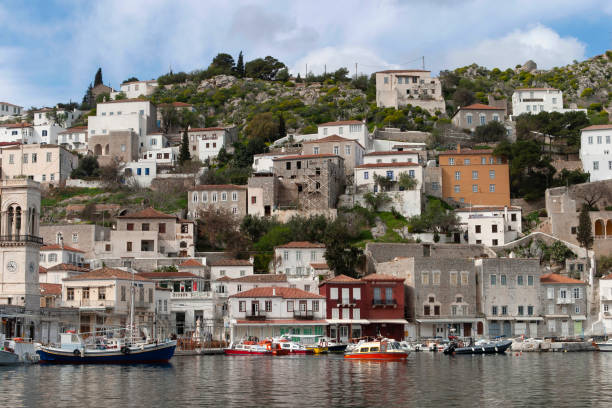 istock Coastline of Hydra, Greece 1400202991