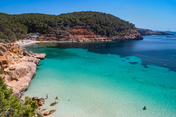 istock Cala Salada, Beach, Cove, Ibiza, Spain 1400203752