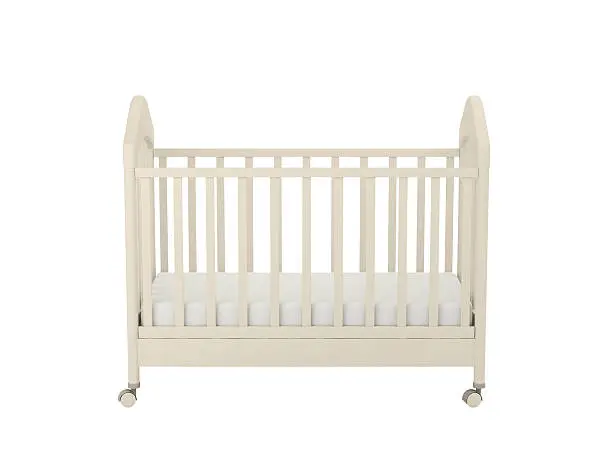 White cot isolated on a white background