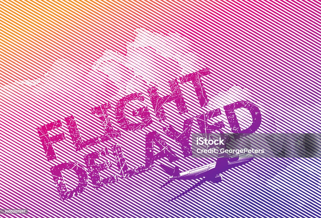 Delayed Imges Flight Delayed Message Stock Illustration - Download Image Now ...