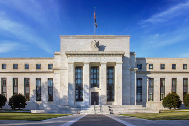 istock Federal reserve building at Washington D.C. on a sunny day. 1400208591
