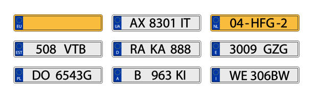 Kennzeichen Auto Mit Nummer Kennzeichen Autolizenz Europäische