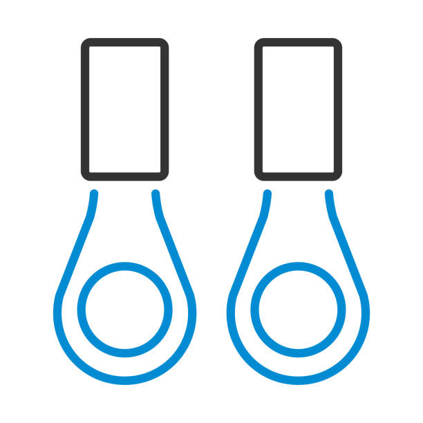 Connection Terminal Ring Icon Connection Terminal Ring Icon. Editable Bold Outline With Color Fill Design. Vector Illustration. cartoon of copper wire stock illustrations