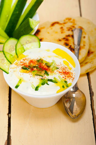istock Arab middle east goat yogurt and cucumber salad 1400221444