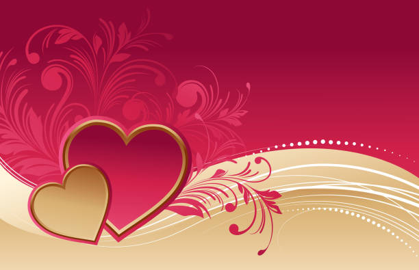 illustrations, cliparts, dessins animés et icônes de fond de la saint-valentin - ornate swirl heart shape beautiful