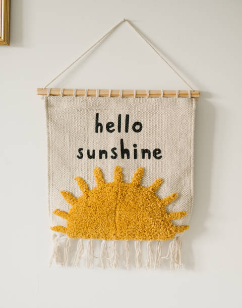 istock Hello sunshine emboridered wall embroidery 1400226197