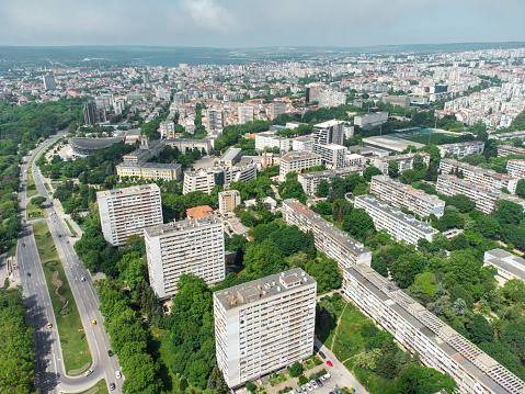 Aerial panoramic view of Varna at summer day, Bulgaria