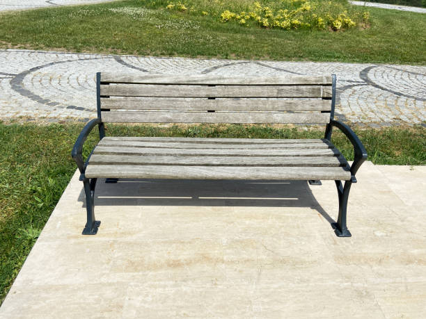 istock Park bench in the public park 1400227351