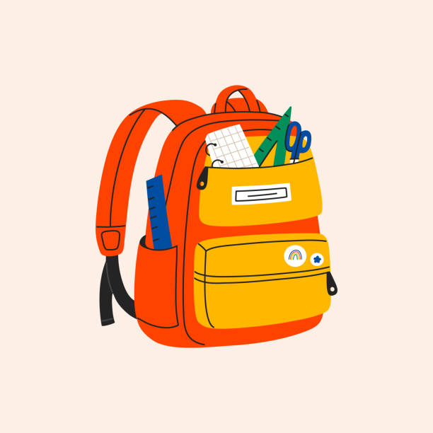 270+ Backpack Full Of School Supplies Illustrations, Royalty-Free ...
