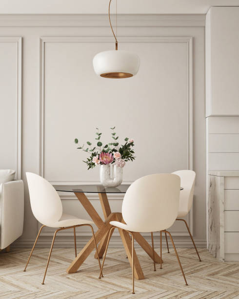 istock mock up poster frame in modern interior background, living room, Scandinavian style, 3D render, 3D illustration 1400232352