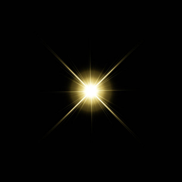 istock Gold warm color bright lens flare flashes leak for transitions on transparent background 1400232596