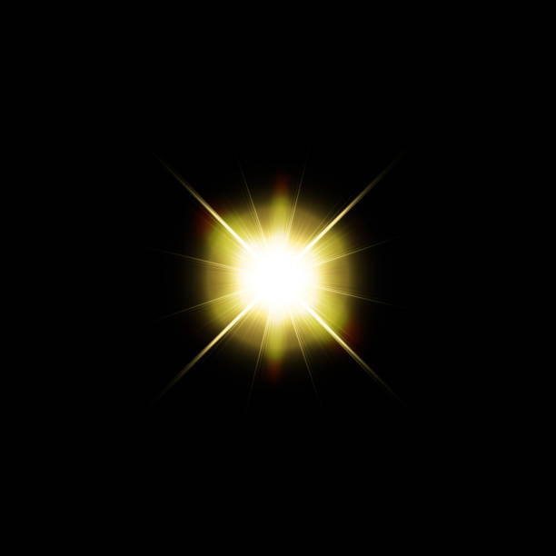 istock Gold warm color bright lens flare flashes leak for transitions on transparent background 1400232654