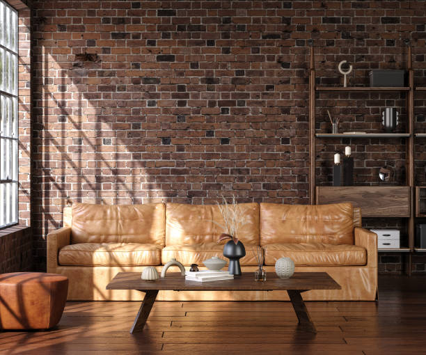 istock Living room loft in industrial style 1400234556