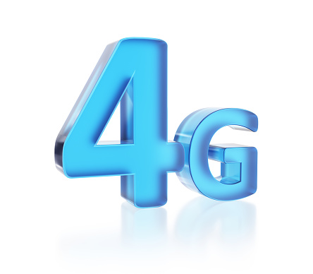 4G symbol isolated on white background