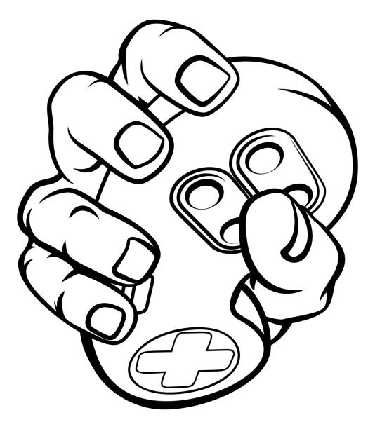 kontroler gier do gier wideo game game z graczem - three dimensional shape joystick gamepad computer icon stock illustrations