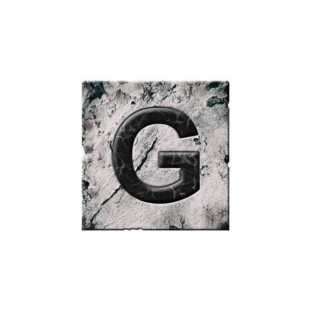 istock Letter G. Alphabet on stone blocks. Isolated on white background. Education. 1400244320