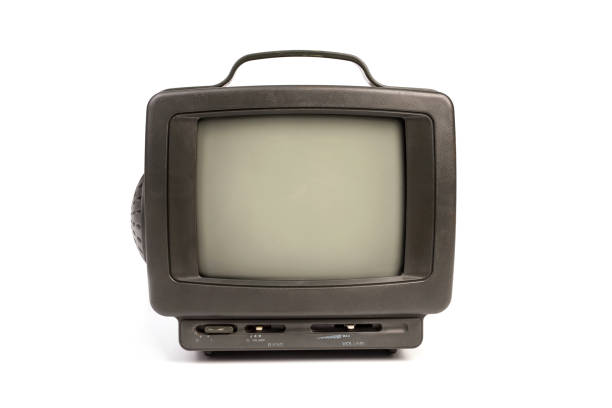 istock Small analog old TV isolated on white background. 1400245692