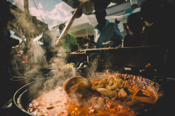 istock Steam In Cooking Pot At Stall 1400245755