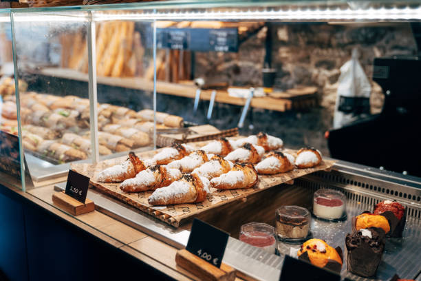 istock Powder Sugar On Croissants In Store 1400245939